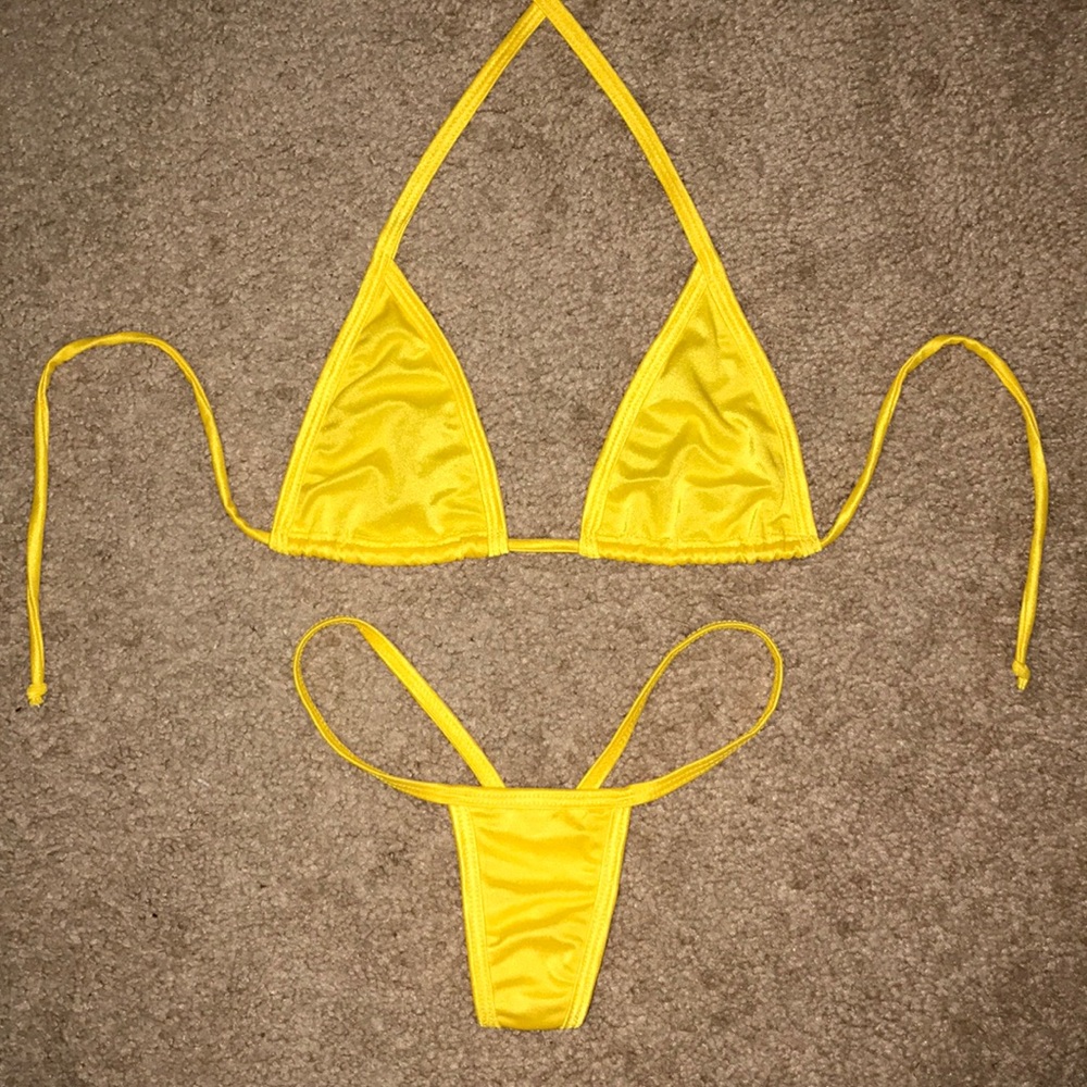 Yellow stripper outfit